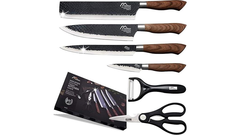 black chef knife set