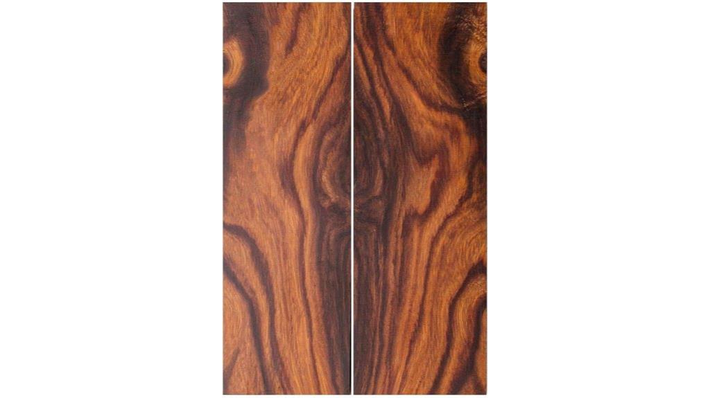 bookmatched ironwood knife scales