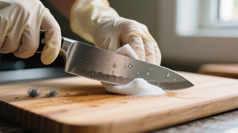 remove knife surface discoloration