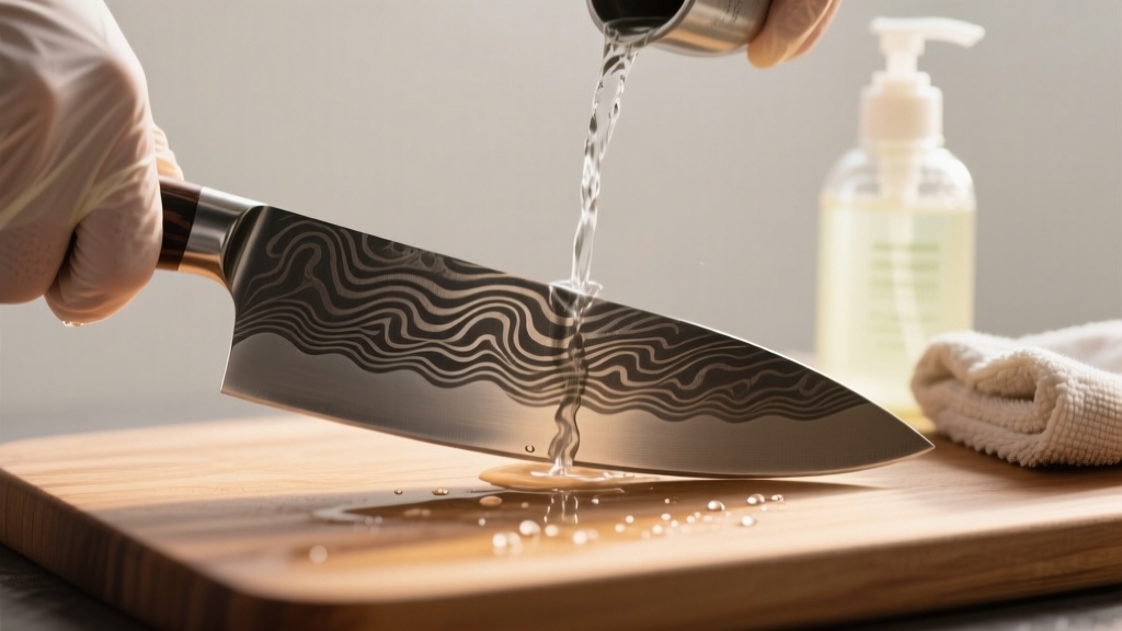 clean damascus steel knives